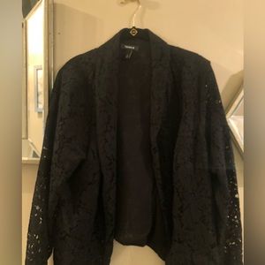 Torrid Lace Open Front Jacket